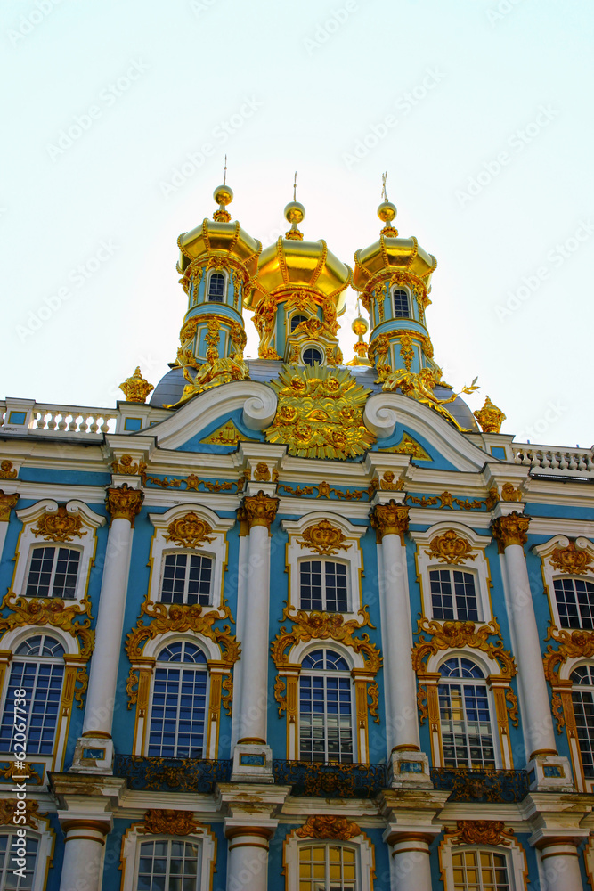 Orthodox church of Resurrection in the Catherine Palace in Pushk