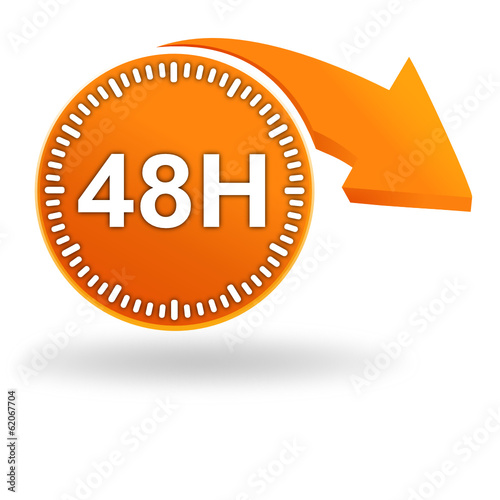 48 heures sur bouton orange