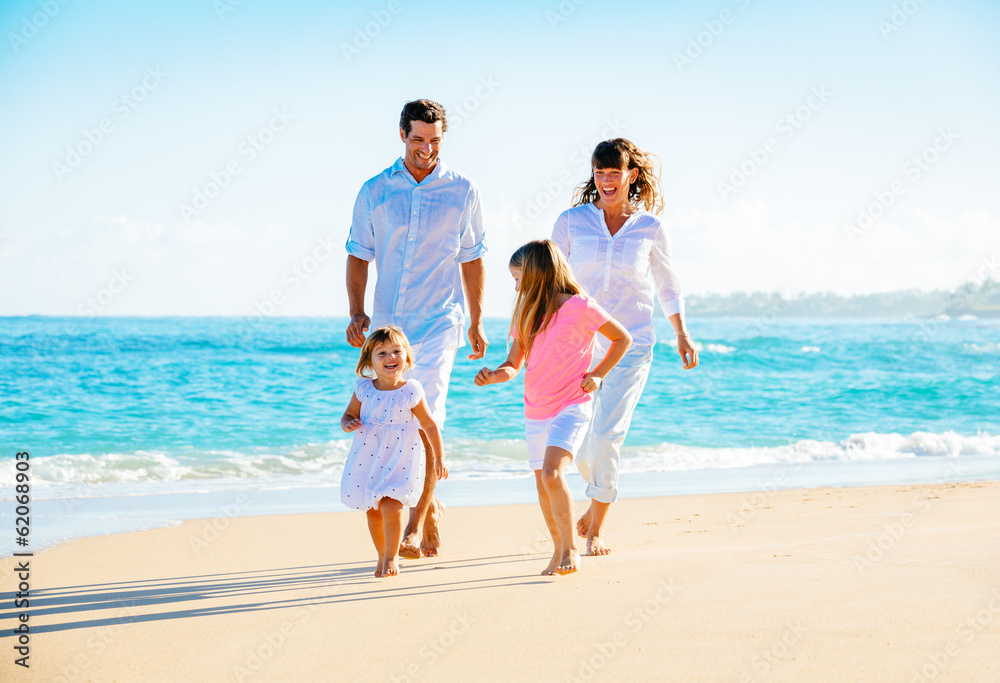 Happy Family on the Beach