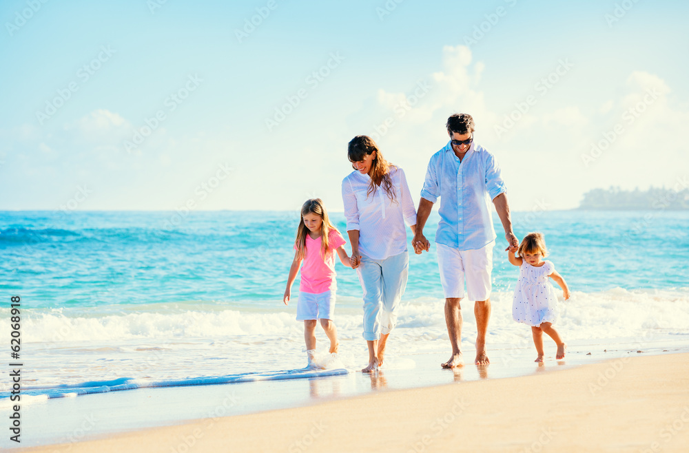 Happy Family on the Beach