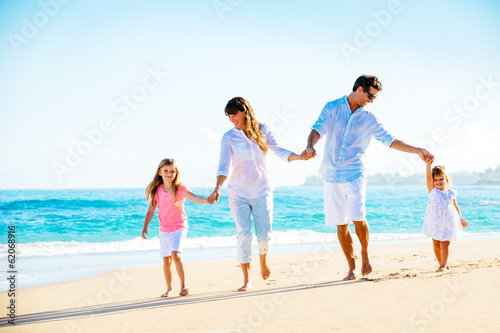 Happy Family on the Beach