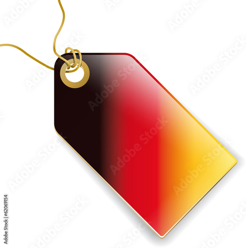 Preisanhänger Schwarz Rot Gold