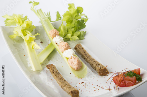 Salat mit dipp