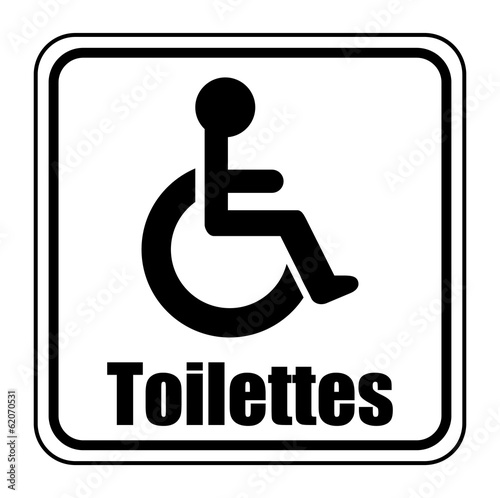 Logo toilettes personnes handicapées.