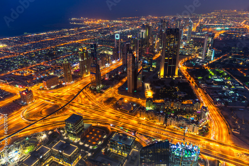 Dubai skyline at dusk