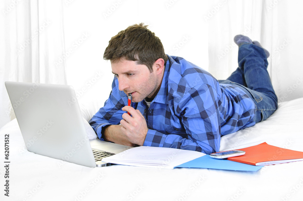 business man or student working and studying with computer business man or student working and studying with computer