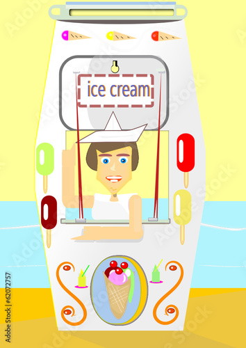 Kiosco de helados en la playa