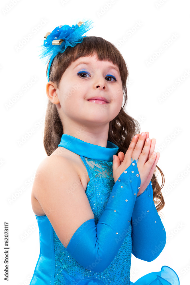 Portrait of cute smiling little girl in princess dress Portrait of cute smiling little girl in princess dress