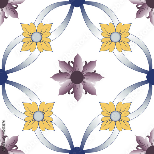 Old floral tiles