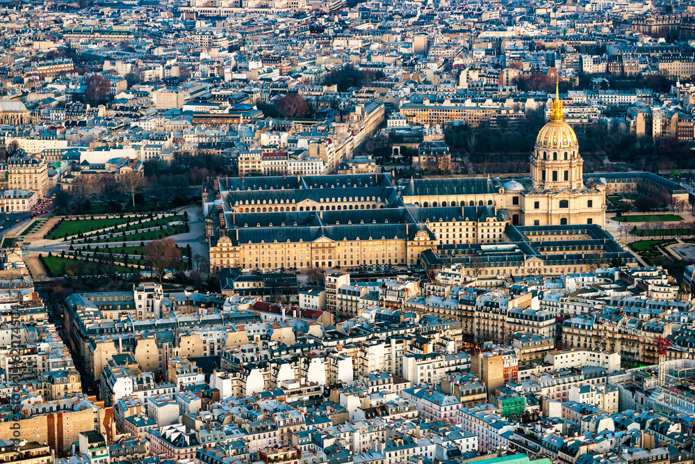 Paris, Les Invalides from the Eiffel Tower.