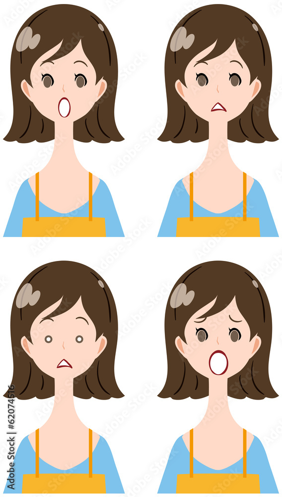女性 表情 驚く 女性 表情 驚く
