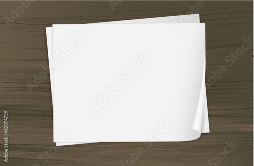 Two empty sheets of bondpapers
