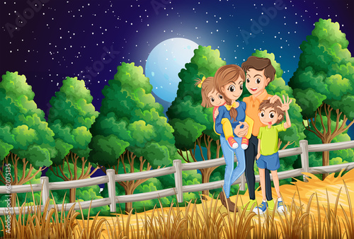 A family at the forest