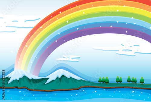A beautiful rainbow in the sky © GraphicsRF
