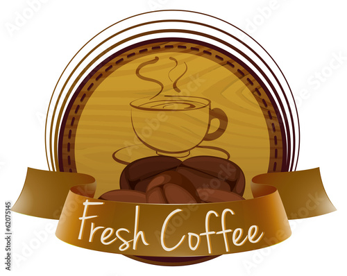 A fresh coffee label