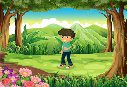 A young gentleman at the forest