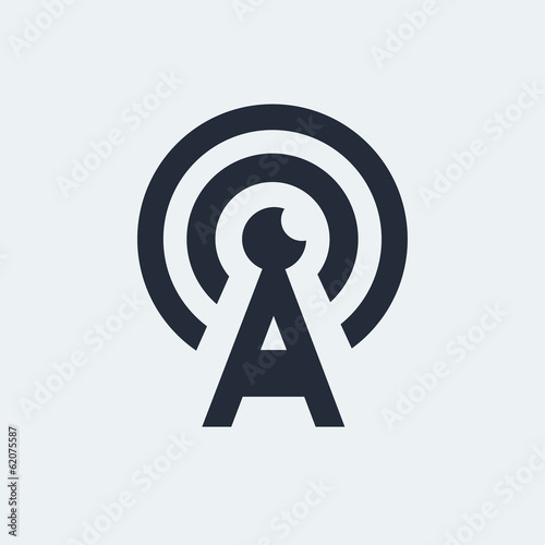 Flat Icon with shadow. Vector EPS 10.