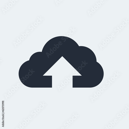 Cloud Flat Icon with shadow. Vector EPS 10.