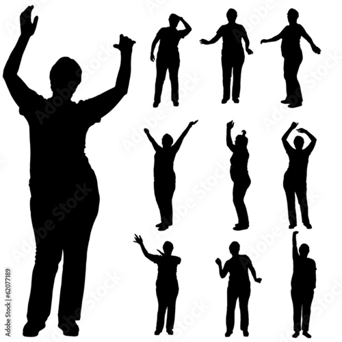Vector silhouette of a woman.
