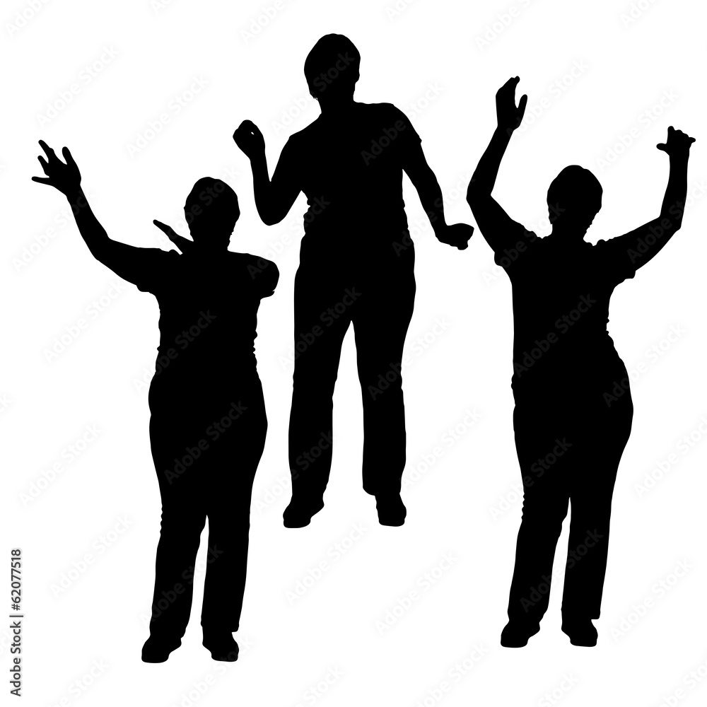Fototapeta premium Vector silhouette of a woman.