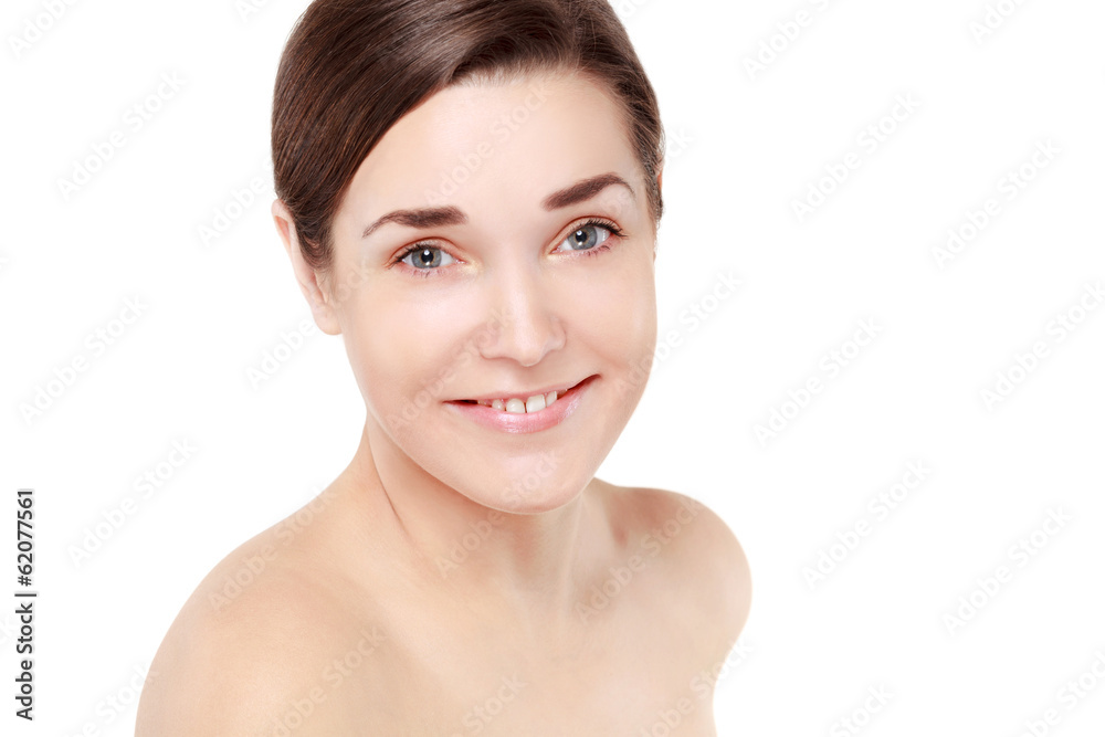 Portrait of Beautiful Young Woman posing in studio Portrait of Beautiful Young Woman posing in studio