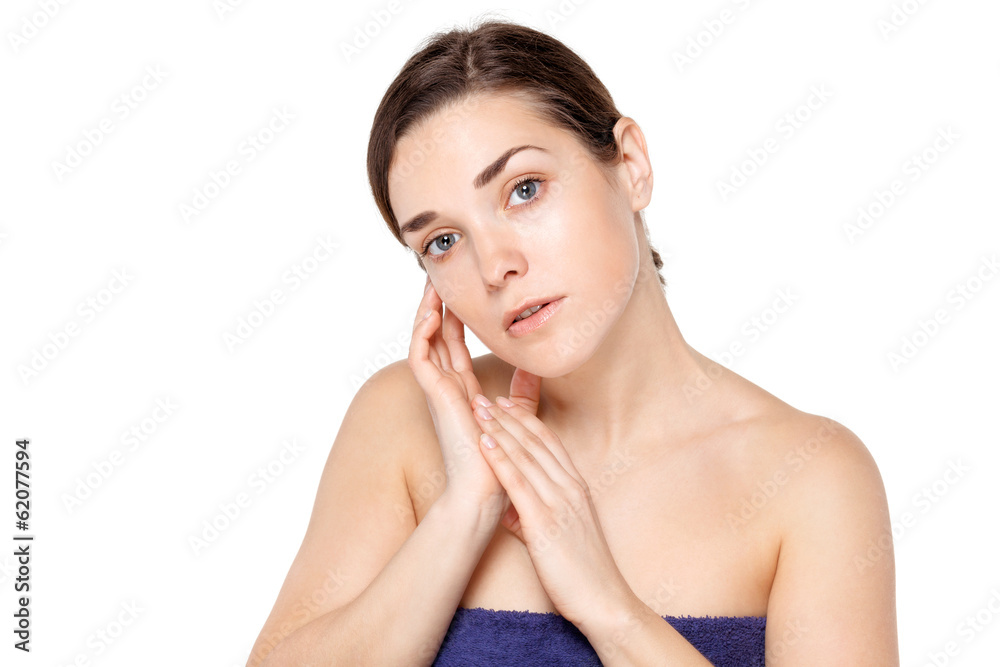 Portrait of Beautiful Young Woman posing in studio Portrait of Beautiful Young Woman posing in studio