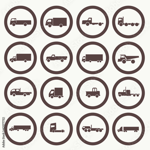 Transport truck icons