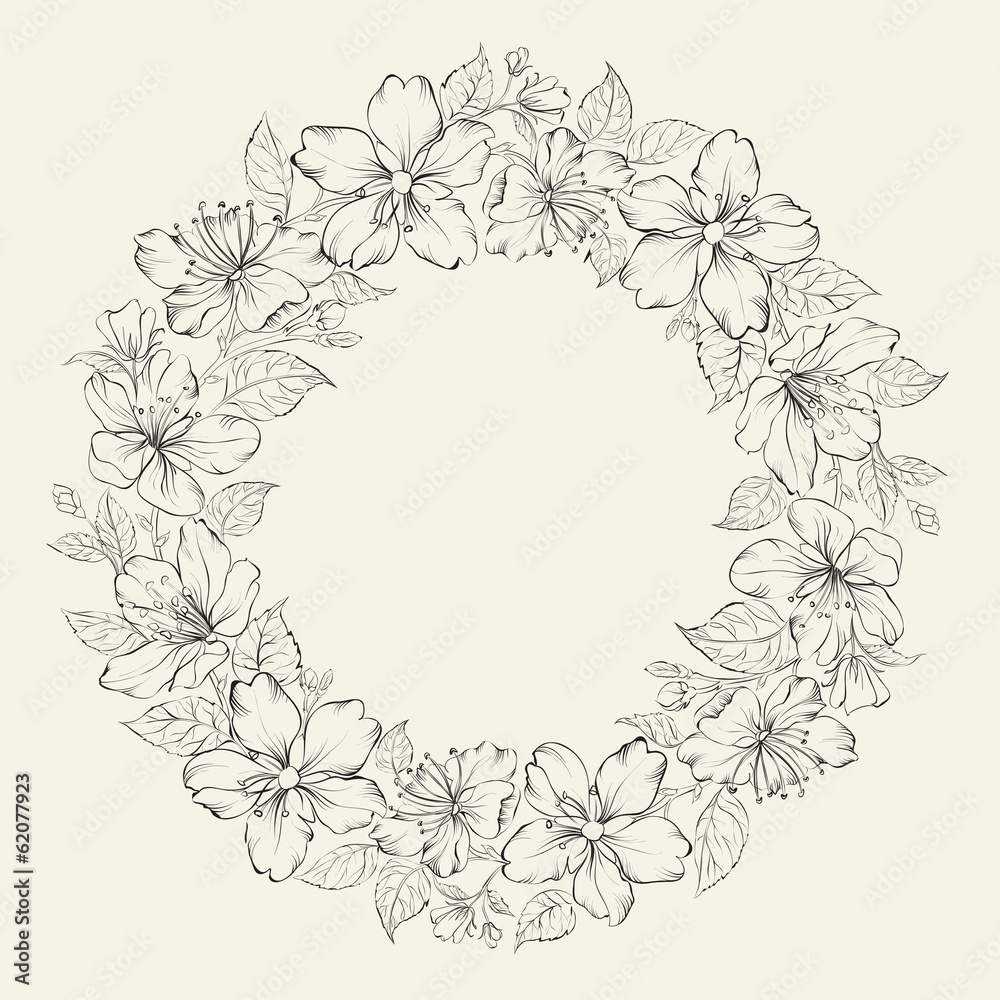 Floral wreath - wedding design Floral wreath - wedding design