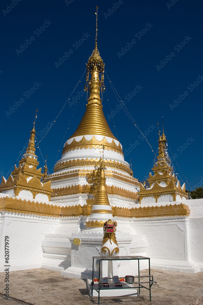 Fototapeta premium Wat Jong Klang temple, Mae Hong Son City, Northern Thailand