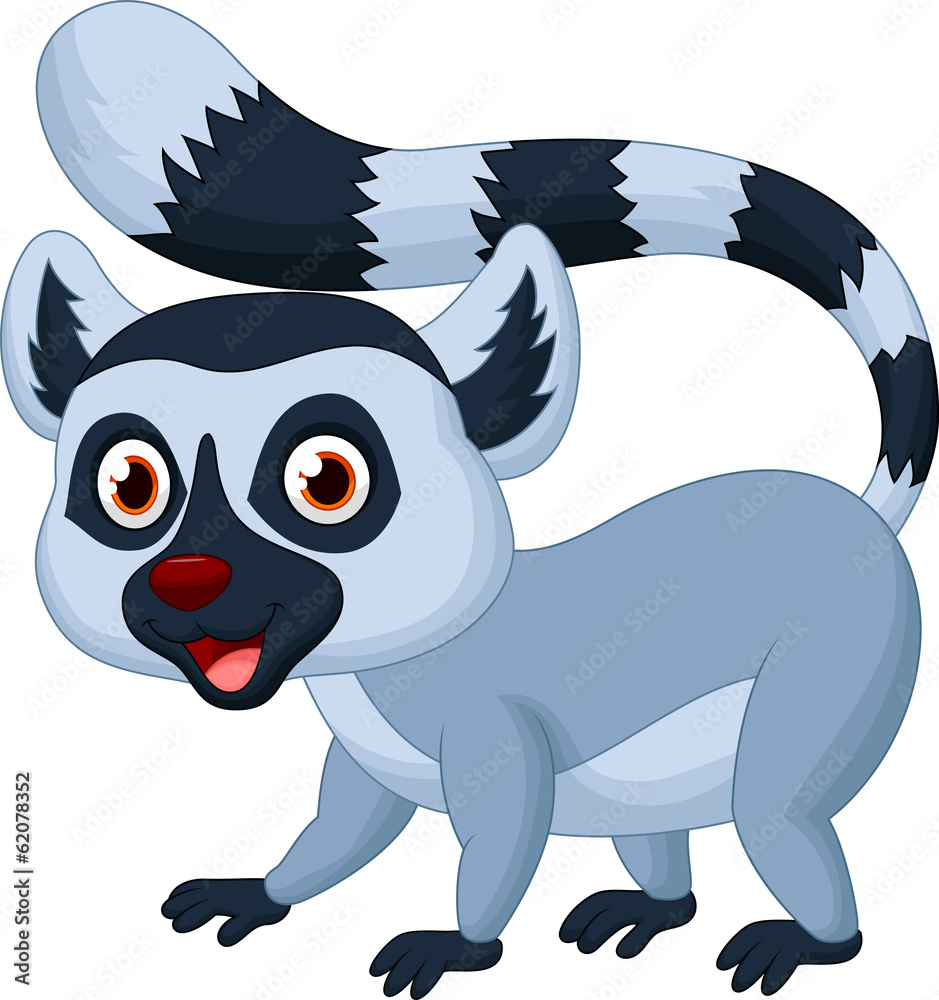 Cute lemur cartoon