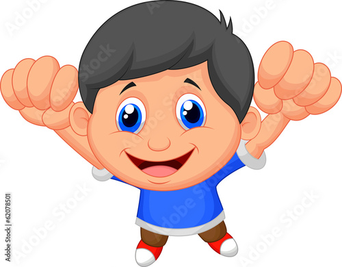 Boy cartoon posing