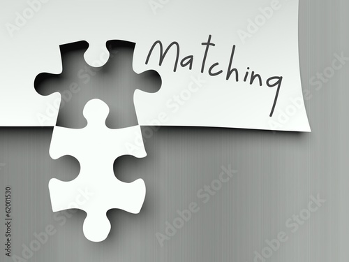 Complement with matching puzzle pieces photo