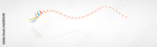 color wavy arrows with reflection