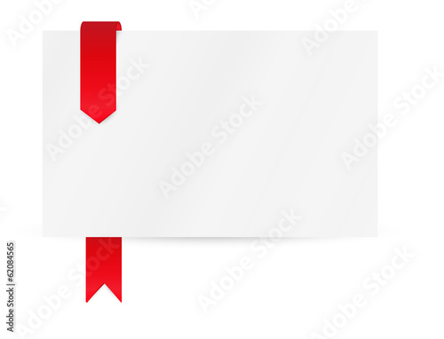 ribbon or bookmark with blank paper