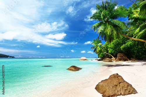 beach on Mahe island  Seychelles