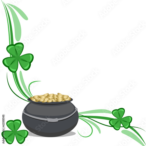 Sfondo San Patrizio pentola oro
