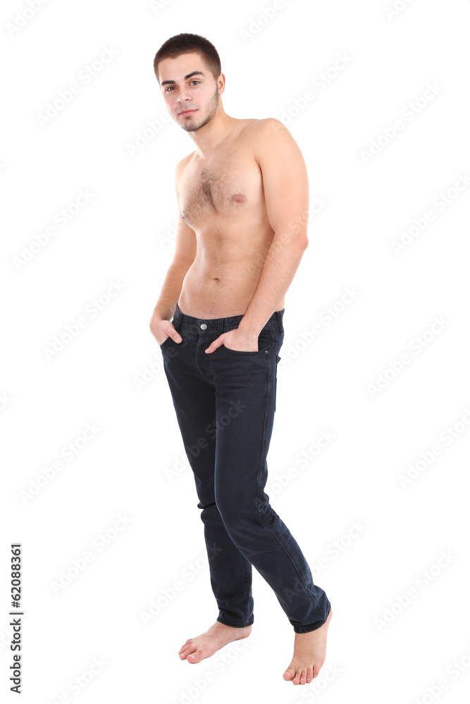 Handsome young man isolated on white Handsome young man isolated on white
