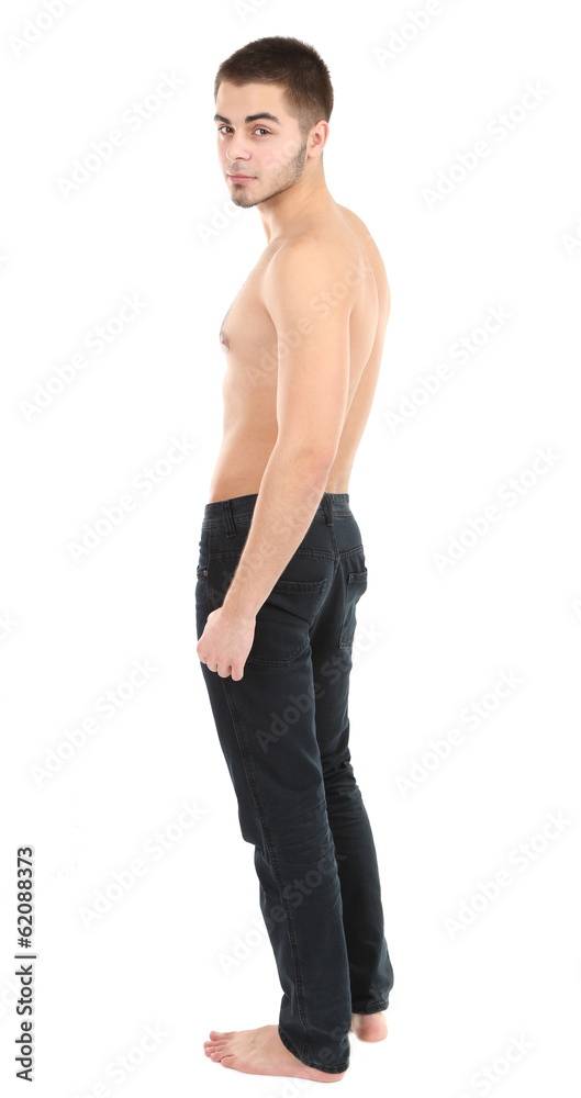 Handsome young man isolated on white Handsome young man isolated on white