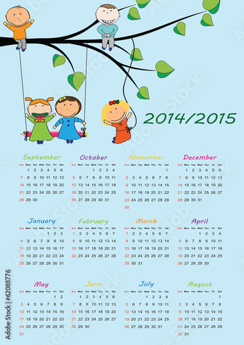 School calendar 2014/2015