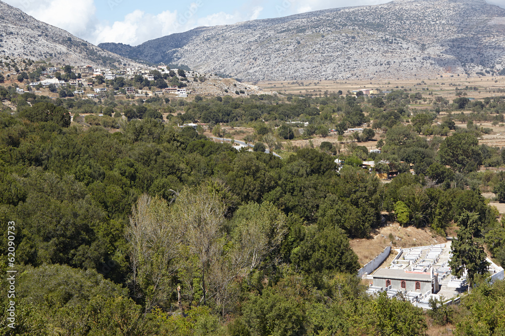 Greece, Crete. View of the Lassithi Plateau