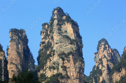 cliff mountains at zhangjiajie national forest park,china
