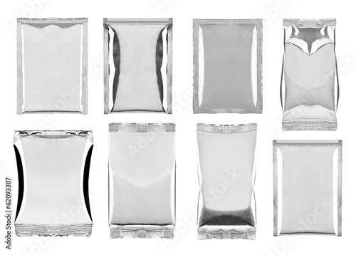 aluminum foil bag package template food