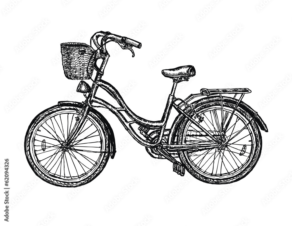 Vintage bicycle vector illustration