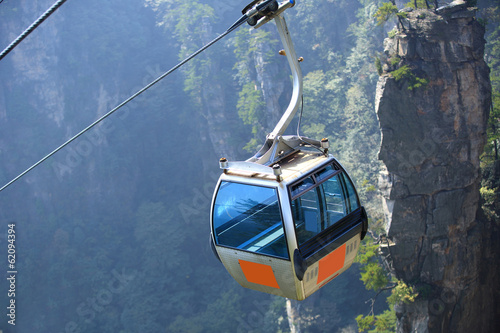 cable car in zhangjiajie national forest park,china