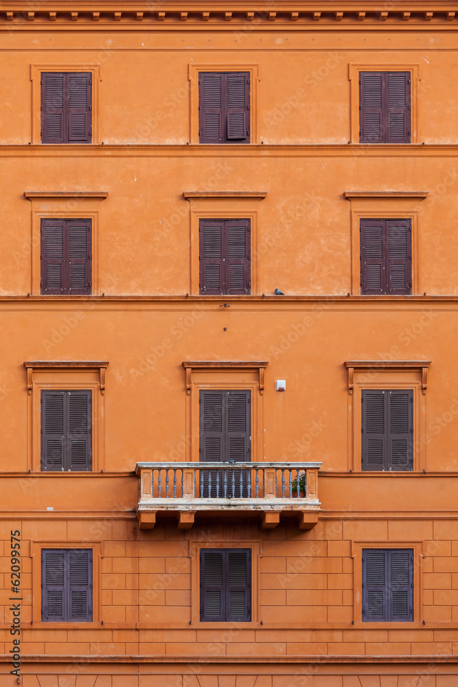 Palazzo Arancione con Balcone sospeso. Piazza Navona, Roma