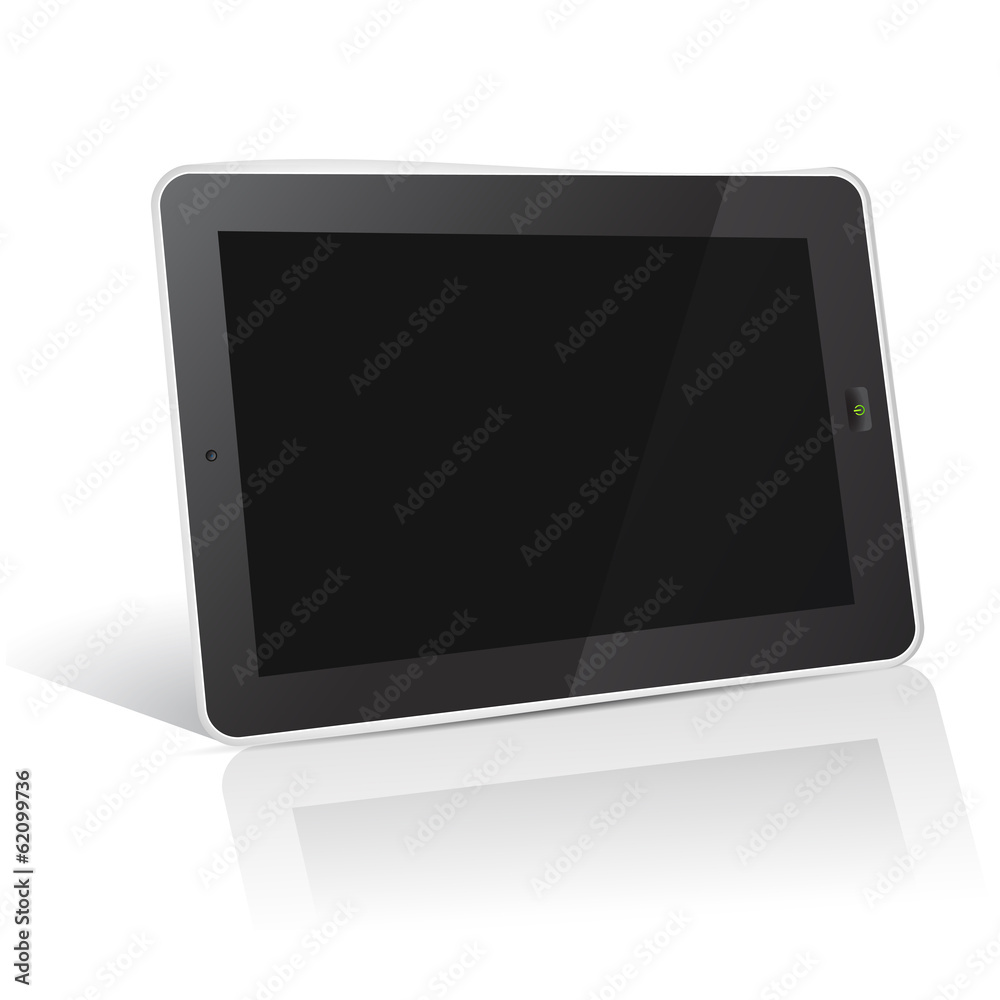 Vector tablet computer in perspective view Vector tablet computer in perspective view