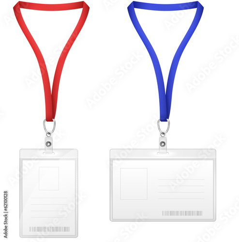 Plastic Vertical And Horizontal Badges.