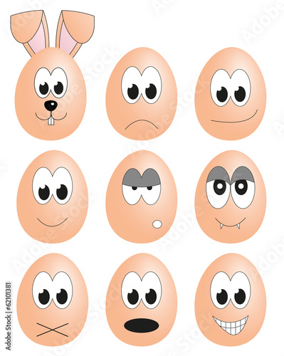 Egg faces collection