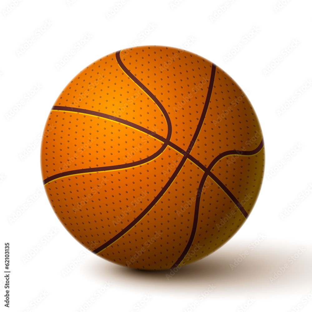 Realistic Basketball Ball Icon