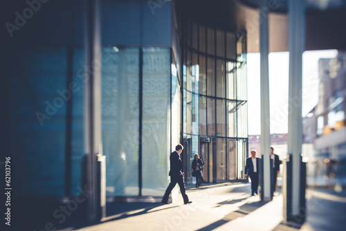 blurred city tilt shift